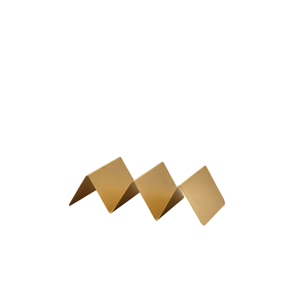 TH_FFS2GDV GenWare Gold Vintage Steel Fast Food Stand 2 Slot - Image 1