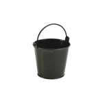 Galvanised Steel Serving Bucket 10cm Dia Black