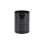 Galvanised Steel Can 11cm Dia x 14.5cm Black