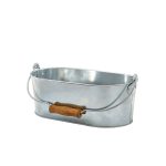 Galvanised Steel Oval Table Caddy 28x15.5x10cm