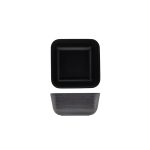 GenWare Melamine Black Jute Square Buffet Bowl 20cm