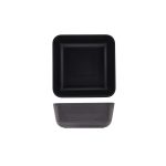 GenWare Melamine Black Jute Square Buffet Bowl 25cm