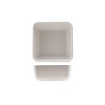 GenWare Melamine White Jute Square Buffet Bowl 25cm