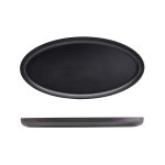 GenWare Melamine Black Jute Oval Dish 47.5 x 23.8 x 3.5cm