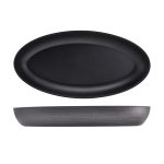 GenWare Melamine Black Jute Deep Oval Dish 55 x 27.5 x 7.5cm