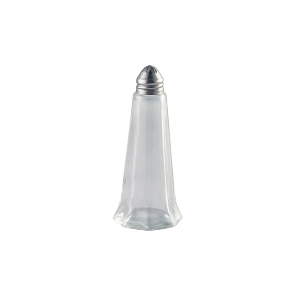 TH_KC002 Glass Lighthouse Pepper Shaker Silver Top - Image 1