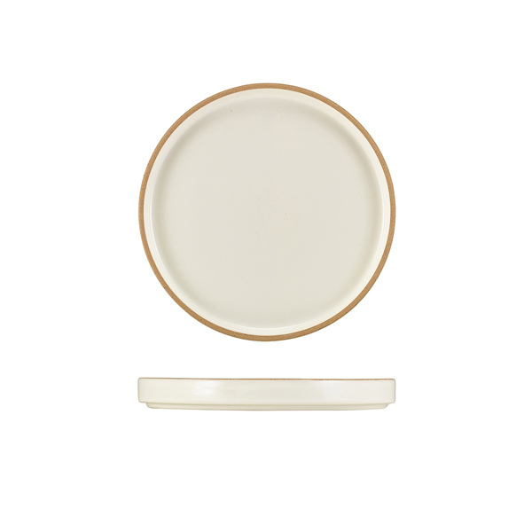 TH_LP-KW18 GenWare Kava White Stoneware Presentation Plate 18cm - Image 1