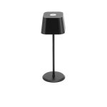 Malta LED Cordless Table Lamp Black 22cm