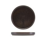 Terra Porcelain Black Low Presentation Plate 18cm