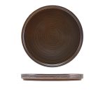 Terra Porcelain Rustic Copper Low Presentation Plate 25cm