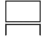 Black Luxor Metal GN 1/1 Riser 53 x 32.5 x 17cm