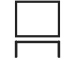 Black Luxor Metal GN 1/2 Riser 32.5 x 26.5 x 12cm