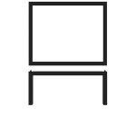 Black Luxor Metal GN 1/2 Riser 32.5 x 26.5 x 17cm