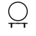 Black Luxor Metal Round Riser 28.5 x 7cm