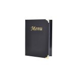 A5 Menu Holder Black 8 Pages