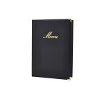 Classic A4 Menu Holder Black 4 Pages