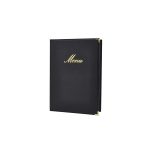 Classic A5 Menu Holder Black 4 Pages