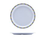 GenWare Melamine Coloured Circles Plate 22.5cm/ 9"