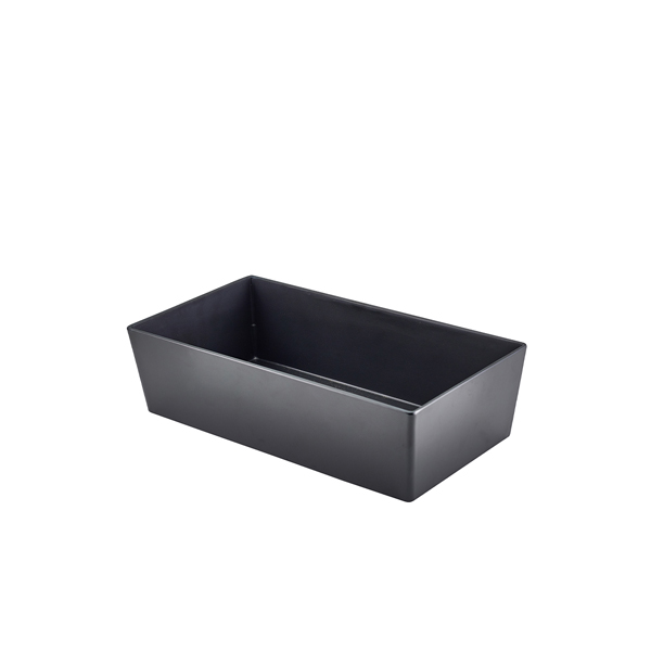 TH_MELBB13MBK GenWare Melamine Matt Black Buffet Box GN 1/3 - Image 1