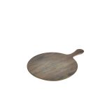 GenWare Melamine Wood Effect Round Paddle Board 42 x 30cm