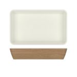 Light Oak/White New Haven Melamine GN 1/1 Deep Dish 53 x 32.5 x 10cm