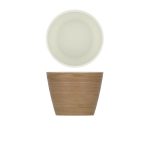 Light Oak/ White New Haven Melamine Bowl 26.5 x 20cm
