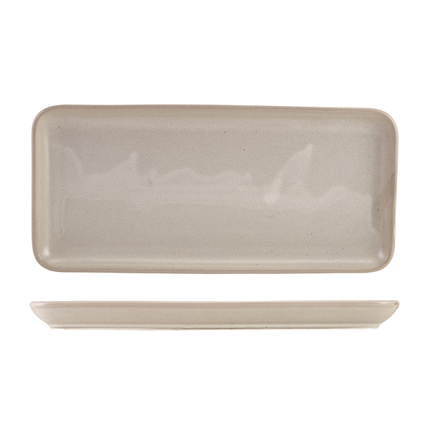 TH_NR-APC36 Antigo Porcelain Cinza Narrow Rectangular Platter 36 x 16.5cm - Image 1