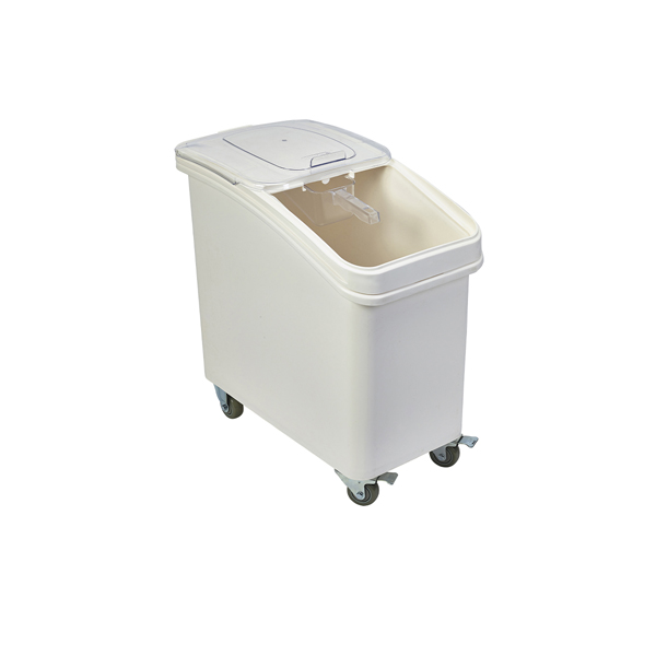TH_PPBIN102 Polypropylene Mobile Ingredient Bin with Scoop 102 Litre - Image 1