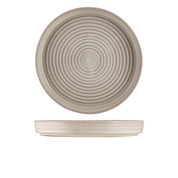 TH_PR-APC26 Antigo Porcelain Cinza Presentation Plate 26cm - Image 1