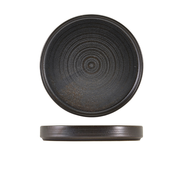 TH_PR-PBK21 Terra Porcelain Black Presentation Plate 20.5cm - Image 1