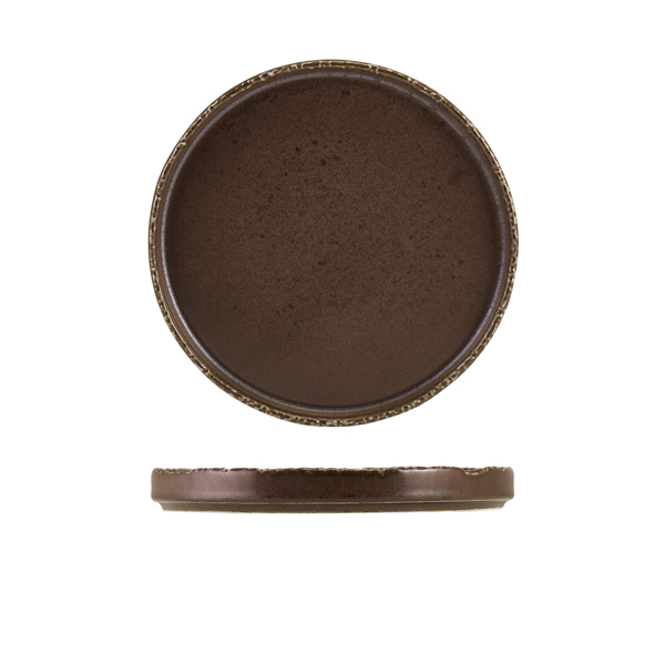 TH_PR-RKBK21 Roko Porcelain Cinder Black Presentation Plate 21cm - Image 1