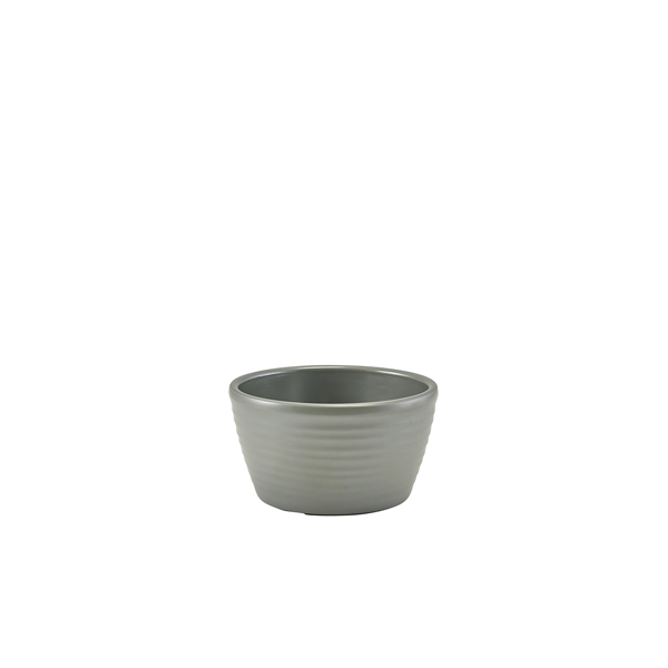 TH_R278-04 GenWare Melamine Matt Grey Ripple Ramekin 56ml/ 2oz - Image 1