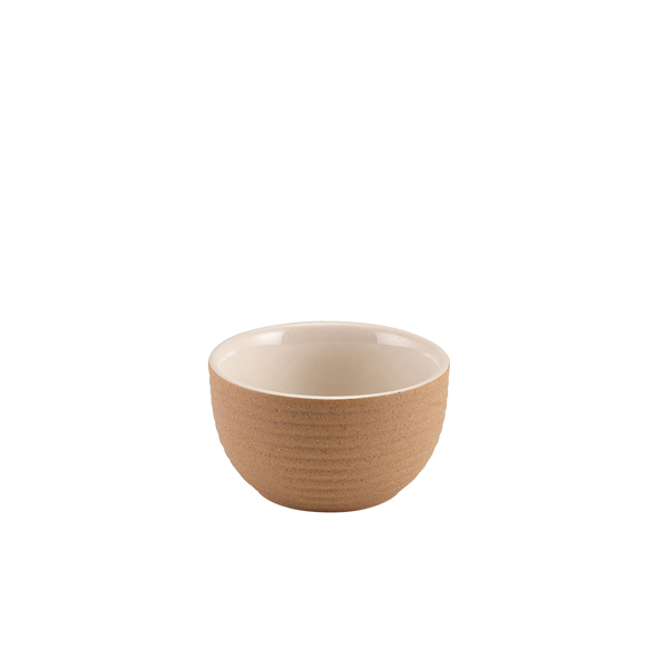 TH_RAM-KWR3 GenWare Kava White Stoneware Ribbed Ramekin 9cl/ 3oz - Image 1