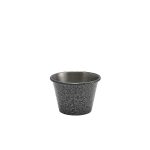 2.5oz Stainless Steel Ramekin Hammered Silver