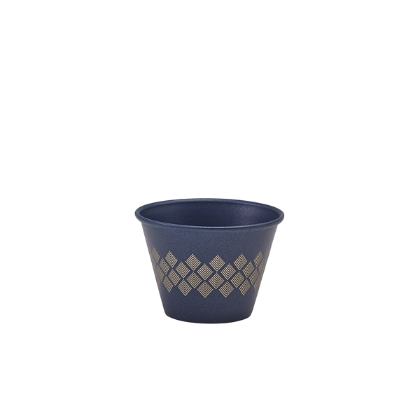 TH_RAMSTD2MTBL GenWare Metallic Blue Diamond Ramekin 71ml/ 2.5oz - Image 1