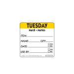 50mm Tuesday  Removable Day Label (500)