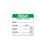 50mm Friday Removable Day Label (500)