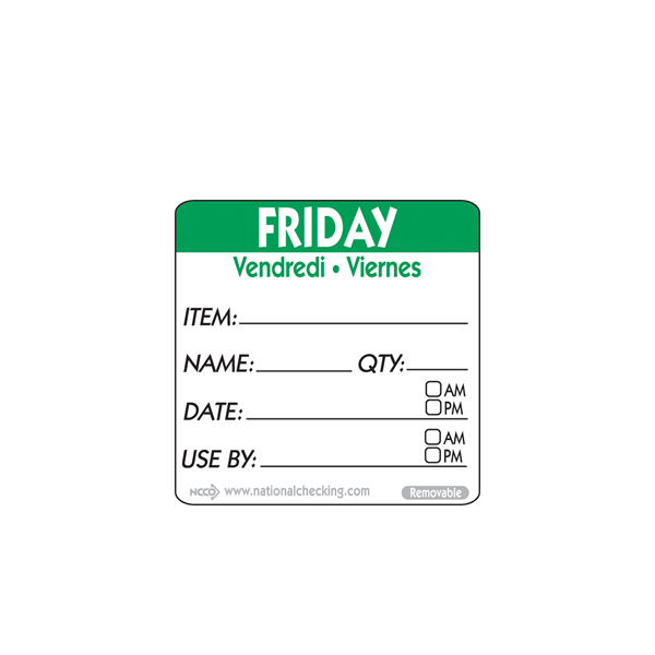 TH_RIDU2205R 50mm Friday Removable Day Label (500) - Image 1