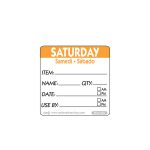 50mm Saturday Removable Day Label (500)