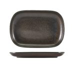 Terra Porcelain Black Rectangular Plate 24 x 16.5cm
