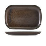 Terra Porcelain Black Rectangular Plate 29 x 19.5cm
