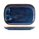 Terra Porcelain Aqua Blue Rectangular Plate 29 x 19.5cm