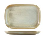 Terra Porcelain Matt Grey Rectangular Plate 29 x 19.5cm