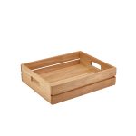 Genware FSC 100% Hevea Wood Low Box/ Riser GN 1/2