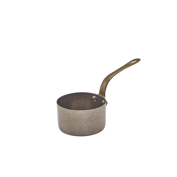 TH_SMS8V GenWare Vintage Steel Mini Sauce Pan 7.8 x 4.5cm - Image 1