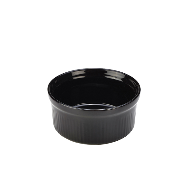 TH_SPS9-BL GenWare Stoneware Black Ramekin 9.5cm/ 3.75" - Image 1