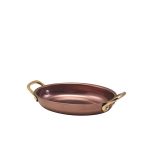 GenWare Copper Vintage Steel Oval Dish 16.5 x 12.5cm