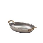 GenWare Vintage Steel Oval Dish 18.5 x 13.5cm