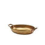 GenWare Gold Vintage Steel Oval Dish 20.75 x 15.75cm
