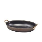 GenWare Black Vintage Steel Oval Dish 24.5 x 17.5cm
